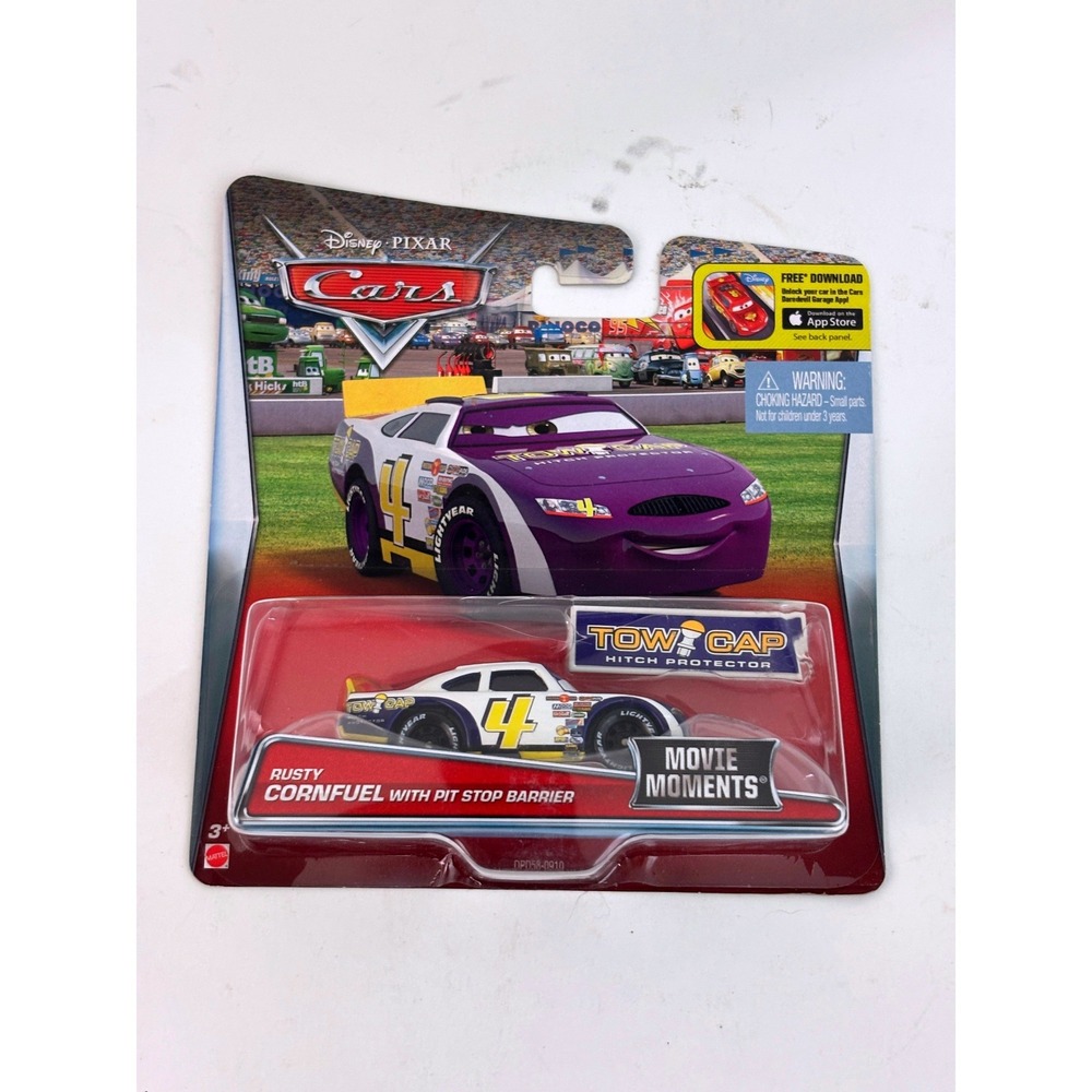 Disney Pixar Cars Rusty Cornfuel Tow Cap #4 Pit Stop Barrier Movie Moments